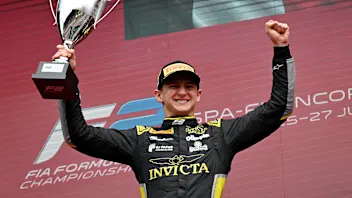 SPA, BELGIUM - JULY 26: Race winner Leonardo Fornaroli of Italy and Invicta Racing (1) on the